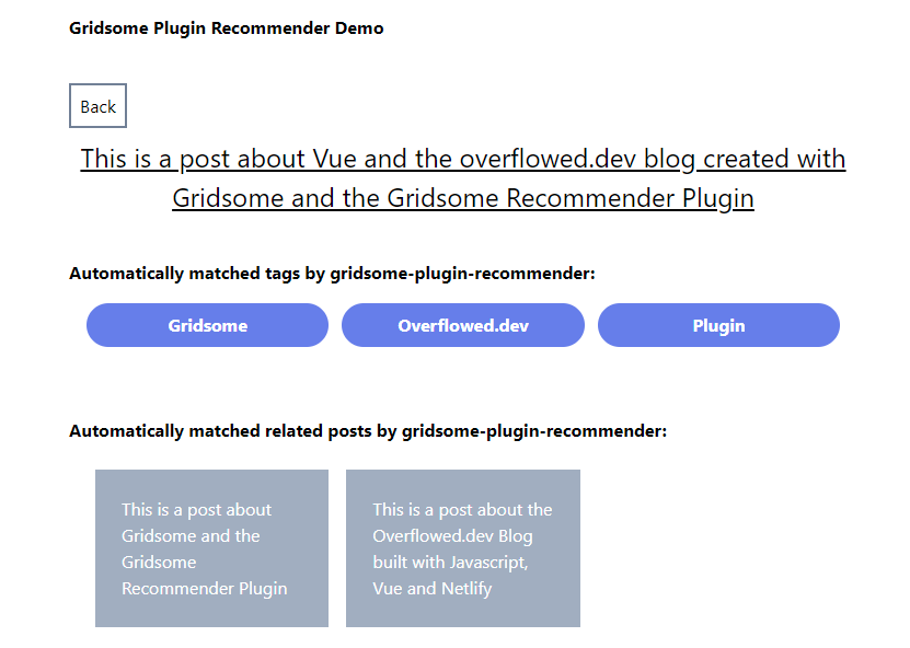 Recommender Plugin Showcase for related posts and auto-tagging